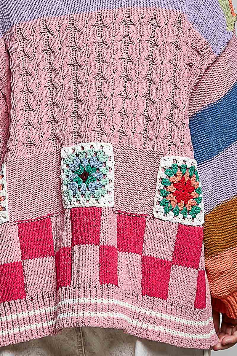 Love Bug Cardigan - Handmade Patchwork