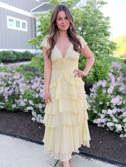Lemon Chantilly Dress