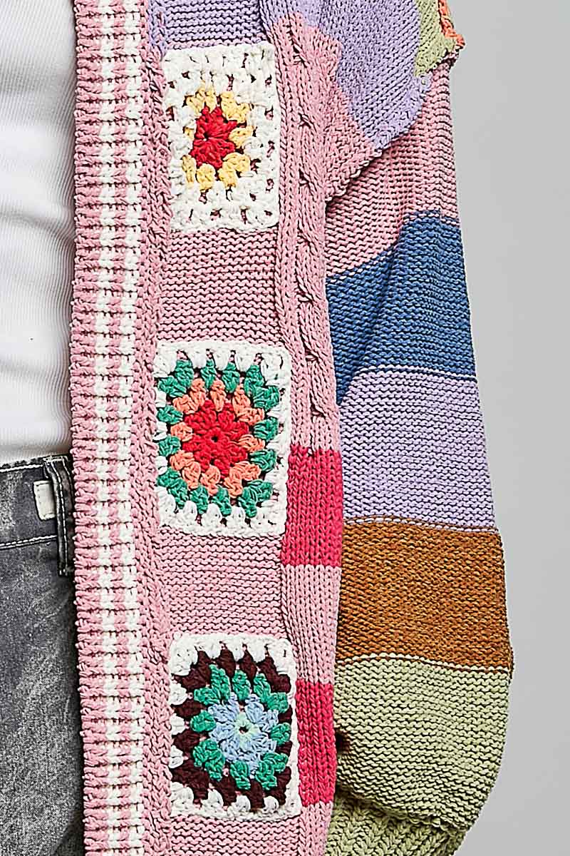 Love Bug Cardigan - Handmade Patchwork
