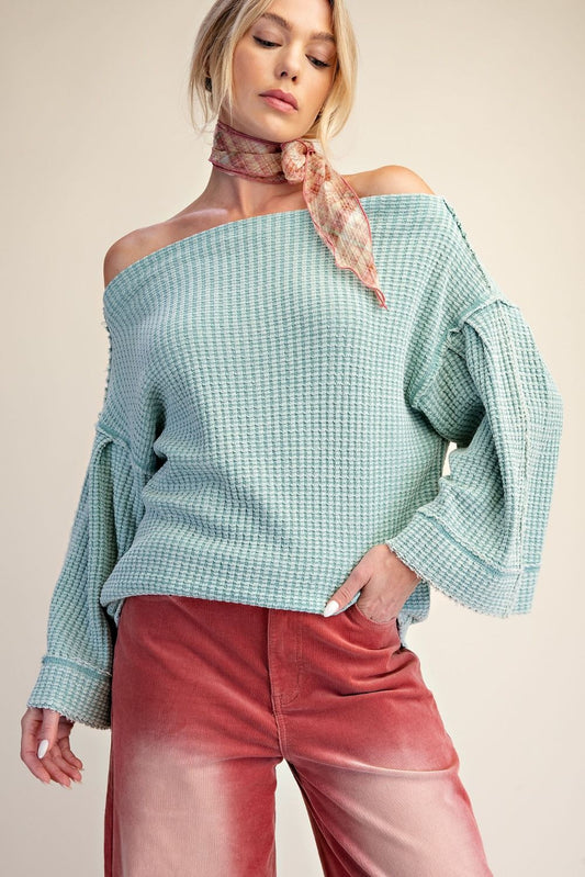Little Bit of Love Top - Aqua