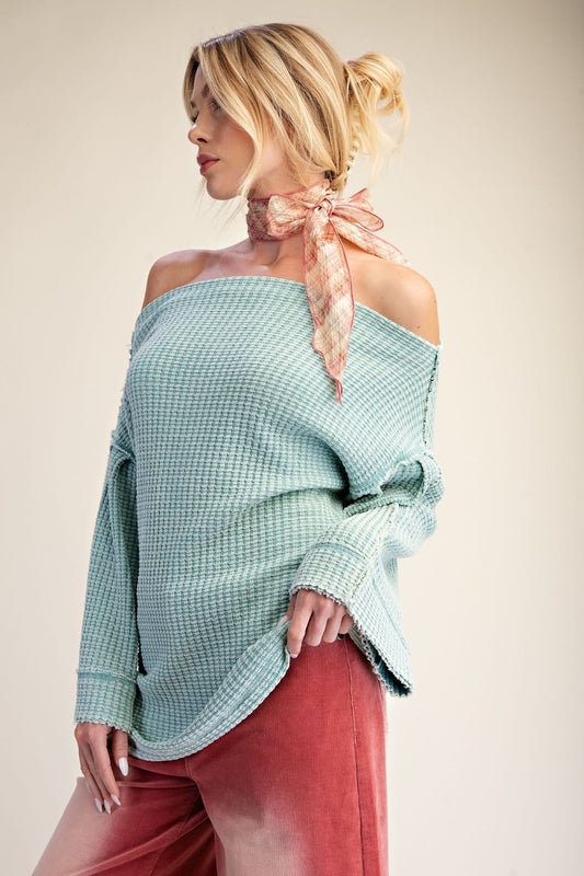 Little Bit of Love Top - Aqua