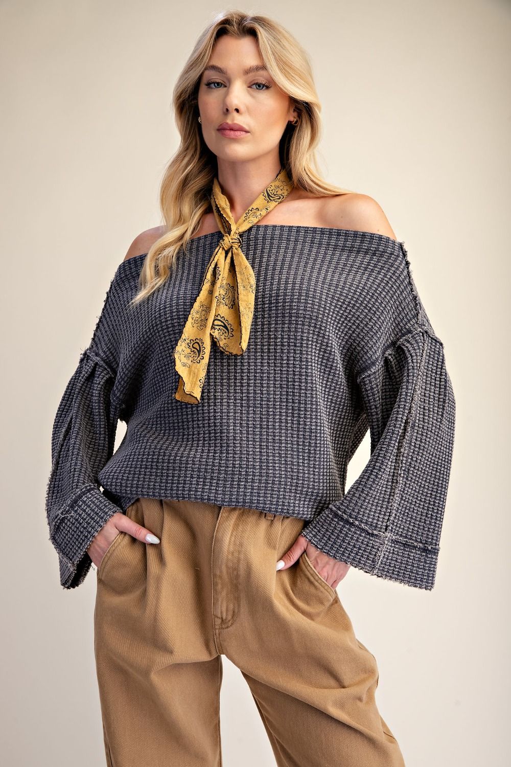 Little bit of Love Top - Ash Navy