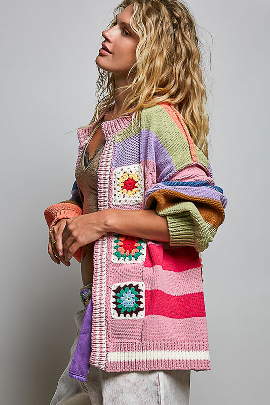 Love Bug Cardigan - Handmade Patchwork